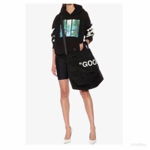 NEW OFF-WHITE Virgil Abloh Quote Goods Tote Bag Black & White